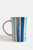 Brushstroke Stripe Ceramic Mug - Blue