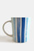 Brushstroke Stripe Ceramic Mug - Blue