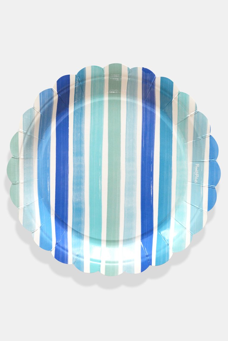 Brushstroke Stripe Paper Plates