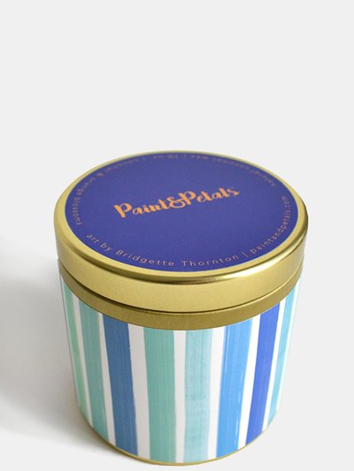 Paint & Petals Brushstroke Stripe Tin Candle product