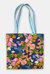 Galaxy Blue Floral Canvas Tote