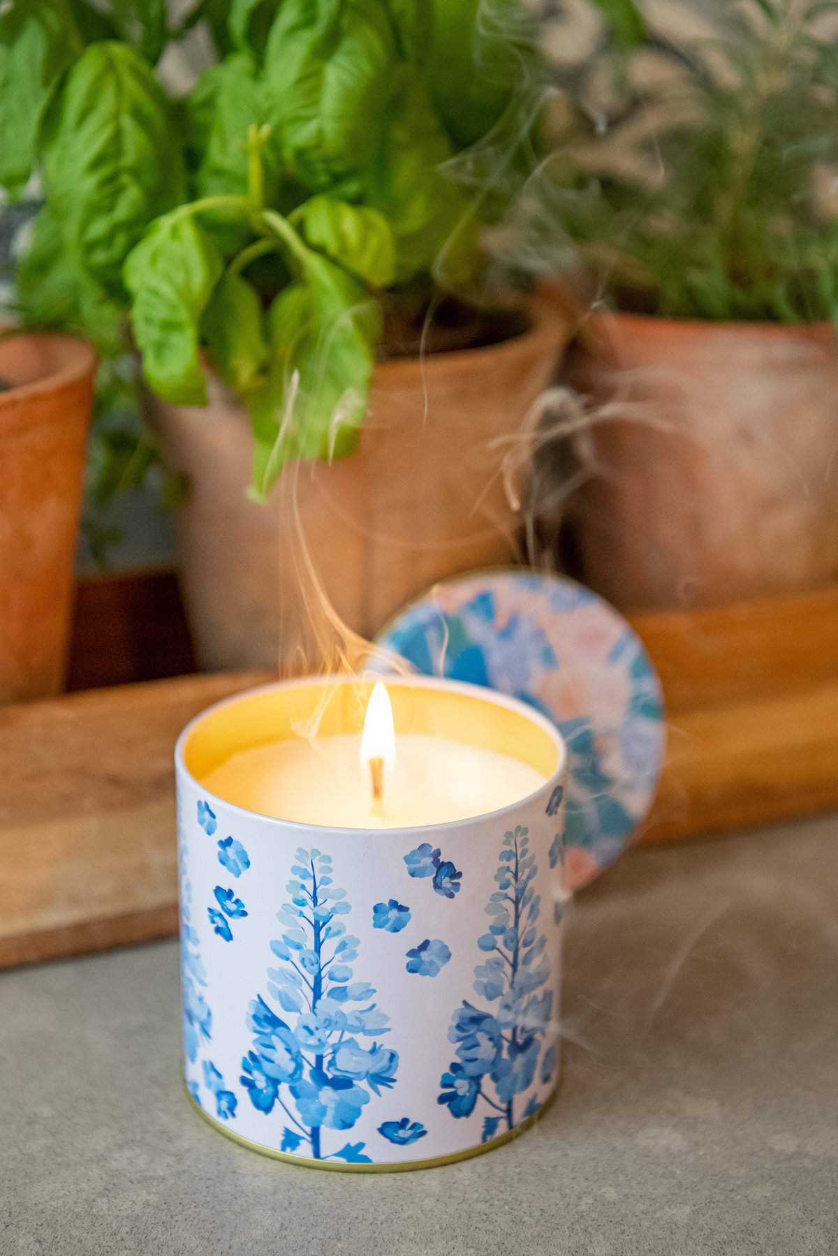 Paint & Petals Pacific Blue Candle