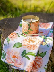 Peony Tin Candle