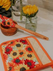 Sunflower Pot Holder - Orange