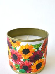 Sunflower Tin Candle