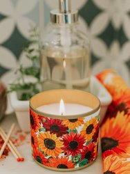 Sunflower Tin Candle