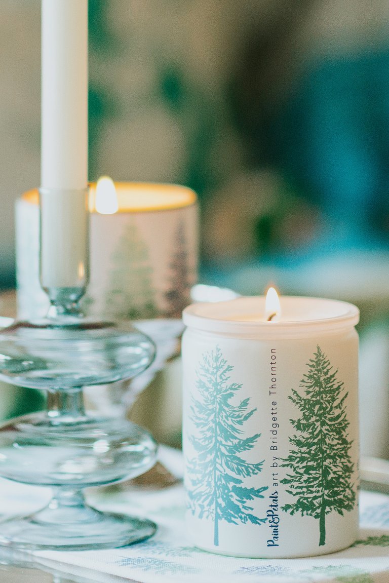 Tahoe Pines Glass Candle