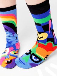 3 PAIRS OF SOCKS! Mismatched Socks for Adults and Kids (Limited Edition!) 2 Be You Collection - Silly Serious Shy Outgoing Planner Spontaneous
