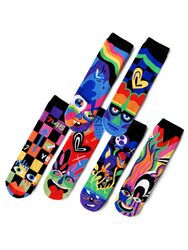 3 PAIRS OF SOCKS! Mismatched Socks for Adults and Kids (Limited Edition!) 2 Be You Collection - Silly Serious Shy Outgoing Planner Spontaneous - Black