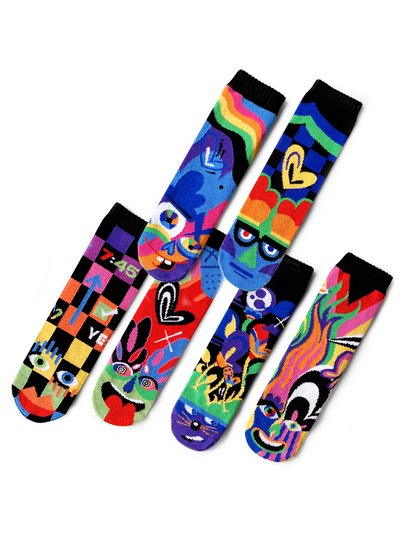Pals 3 PAIRS OF SOCKS! Mismatched Socks for Adults and Kids (Limited Edition!) 2 Be You Collection - Silly Serious Shy Outgoing Planner Spontaneous product