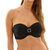 Underwire Bandeau Bikini Bra - H-Cup In Black - Black