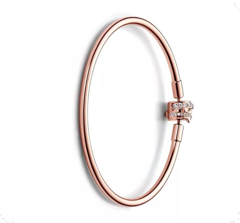 14K Bangle With Shooting Star 19Cm In Rose Gold