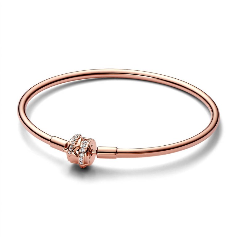 14K Bangle With Shooting Star 19Cm In Rose Gold - Rose Gold