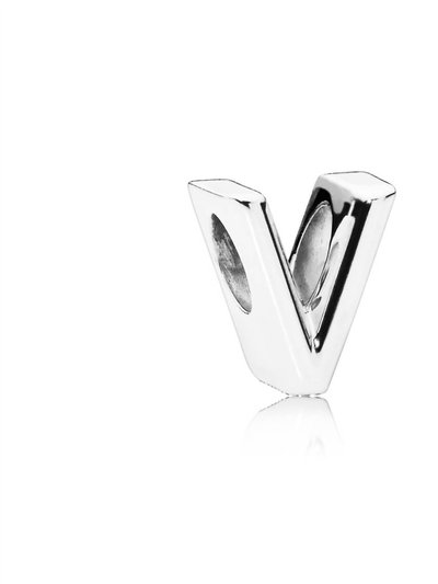 Pandora Letter V Charm In Sterling Silver With Heart Pattern product