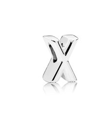 Letter X Charm - Silver