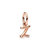 Letter Z Script Alphabet Dangle Charm - Rose Gold