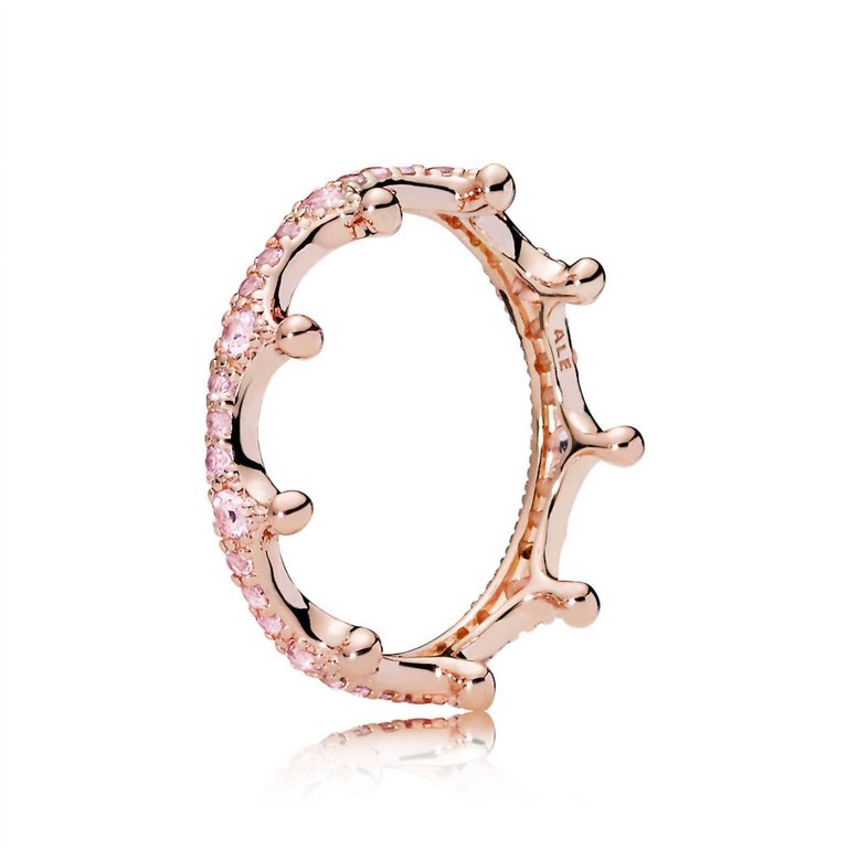 Pink Enchanted Crown Ring - Pink