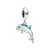 Shimmering Dolphin Dangle Charm - Blue