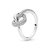 Women's Knotted Heart Sterling Ring - Silver