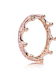 Women's Sparkling Crown Ring - Pink
