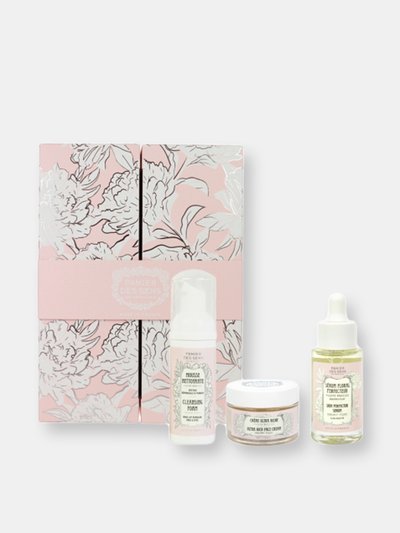 PANIER DES SENS Peony Face Care Gift Set (serum, ultra-rich face cream, cleansing foam) product