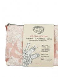 Peony Travel Pouch (Light face Cream, Cleasning foam, Micellar water/make up remover)