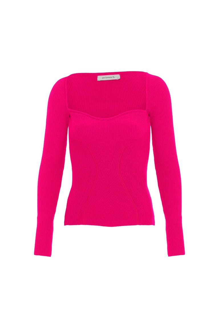 Celine Top - Hyper Pink Solid