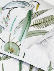 Aaliyah Botanical Duvet Set (UK-Superking, King Size) - White/Green/Gray
