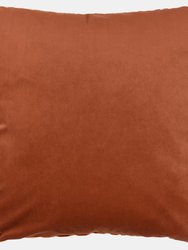 Evoke Cut Throw Pillow Cover - Brick Red