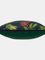 Figaro Floral Throw Pillow Cover - Green