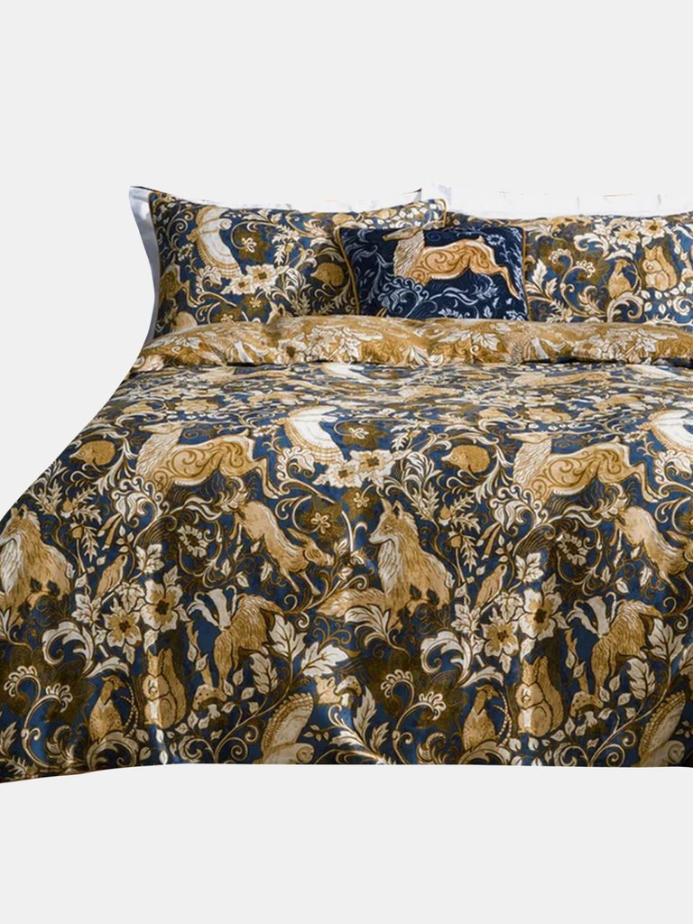 Harewood British Cotton Animals Duvet Set Full (UK - Double) - Blue - Blue