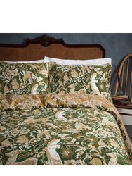 Harewood British Cotton Animals Duvet Set Queen (UK - King) - Emerald