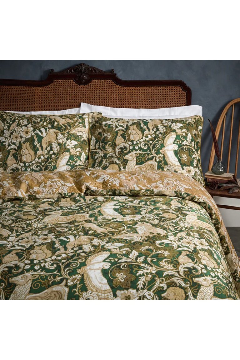 Harewood British Cotton Animals Duvet Set Twin (UK - Single) - Emerald