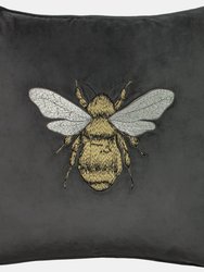 Hortus Bee Throw Pillow Cover - Charcoal - Charcoal