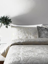 Jacquard Marble Duvet Set UK - Double - Oyster