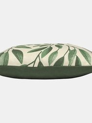 Laurel Botanical Throw Pillow Cover - Forest Green (One Size)