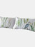 Paoletti Aaliyah Botanical Pillowcase - White/Green/Gray
