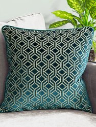 Paoletti Avenue Cushion Cover (Teal) (One Size)