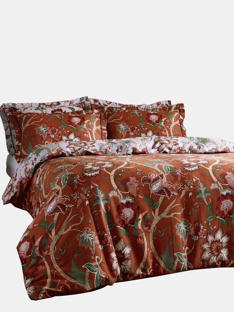 Paoletti Botanist Duvet Set (Russet) (Full) (UK - Double) - Russet