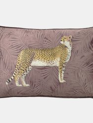 Paoletti Cheetah Forest Throw Pillow Cover (Blush) (One Size) - Blush