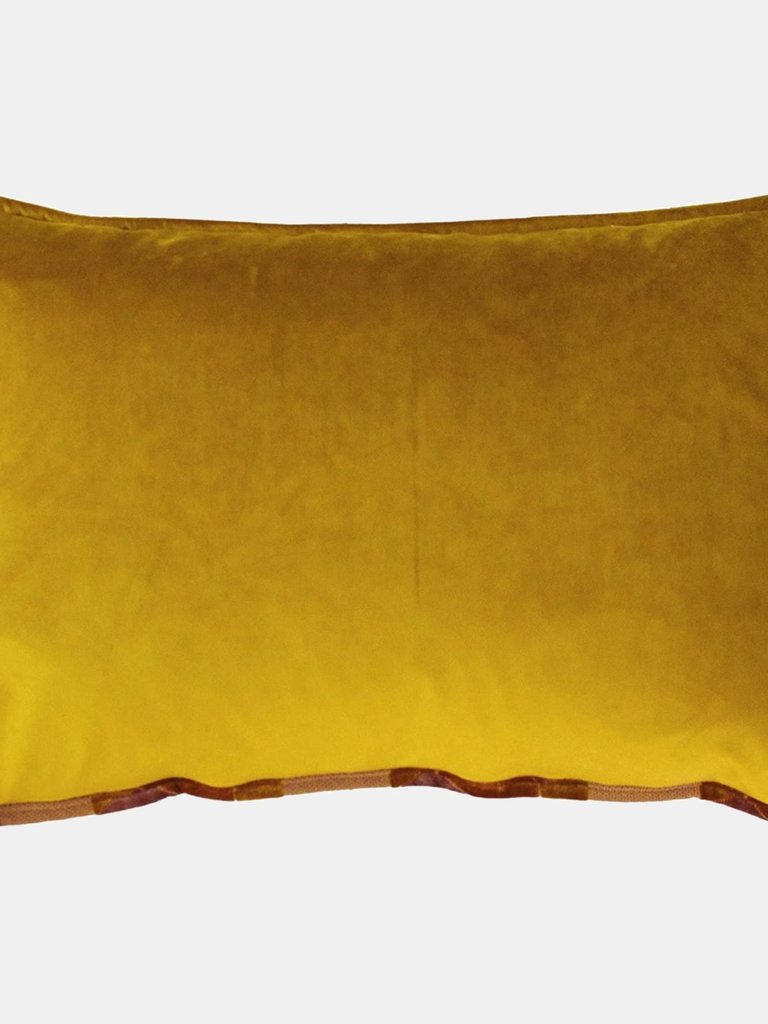Paoletti Delano Cushion Cover (Ochre Yellow/Blush Pink) (One Size)