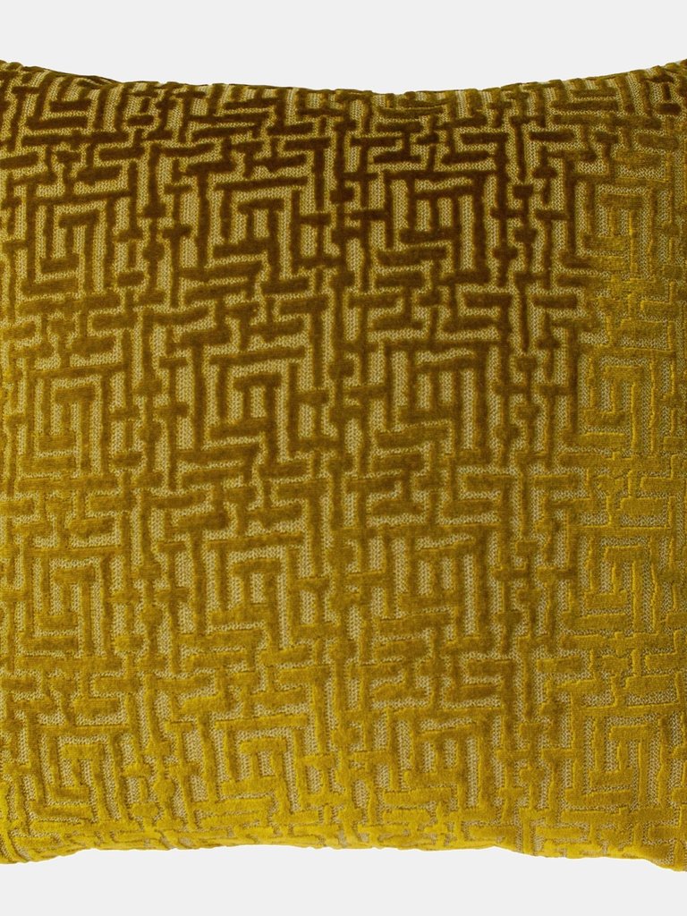 Paoletti Delphi Cushion Cover (Gold) (One Size) - Gold