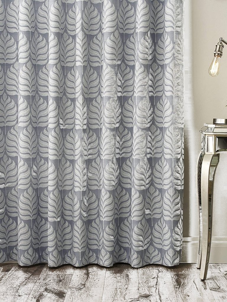 Paoletti Horto Eyelet Curtains (Blue) (90in x 90in) (90in x 90in)