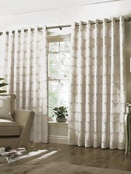 Paoletti Horto Eyelet Curtains (Natural) (46in x 56in) (46in x 56in) - Natural