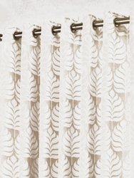 Paoletti Horto Eyelet Curtains (Natural) (90in x 54in) (90in x 54in)
