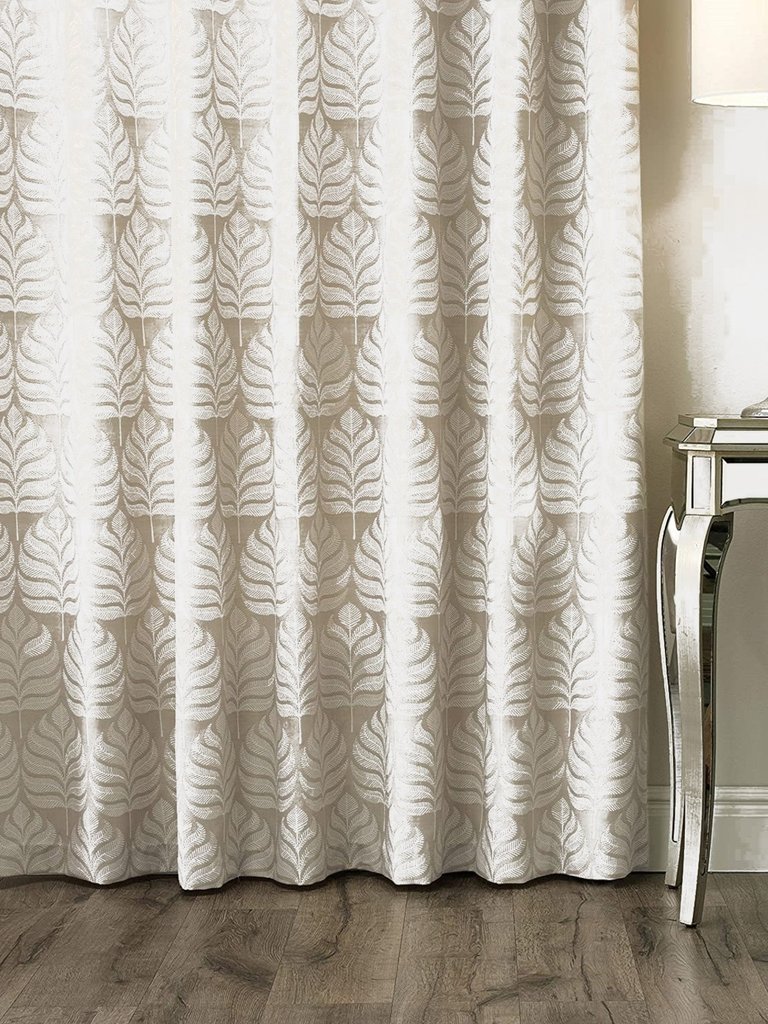 Paoletti Horto Eyelet Curtains (Natural) (90in x 90in) (90in x 90in)