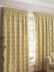 Paoletti Olivia Pencil Pleat Curtains (Blush) (46in x 72in) (46in x 72in)