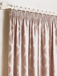 Paoletti Olivia Pencil Pleat Curtains (Blush) (90in x 72in) (90in x 72in)