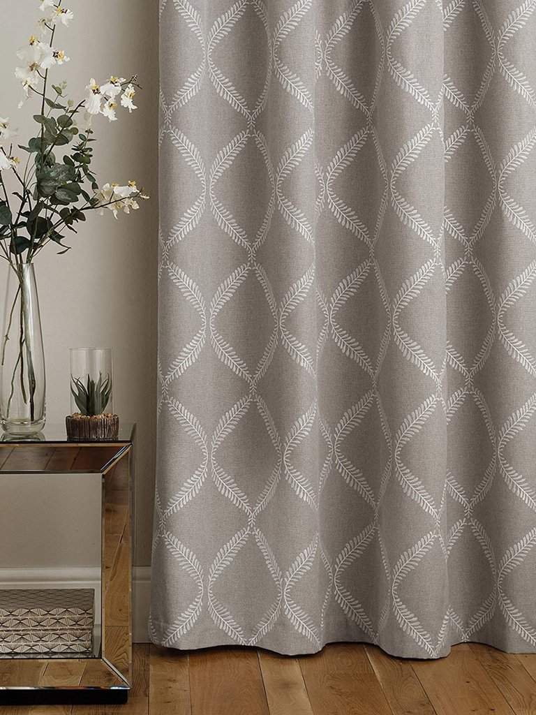 Paoletti Olivia Pencil Pleat Curtains (Gray) (46in x 54in) (46in x 54in)