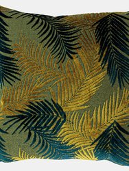 Paoletti Palm Grove Cushion Cover - Gold/Teal